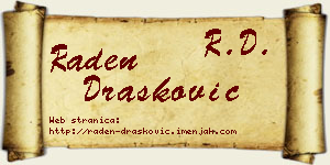 Raden Drašković vizit kartica